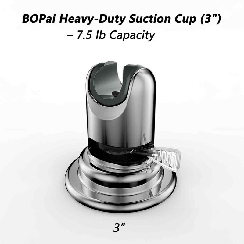 BOPai Suction Cup Shower Head Holder for Handheld Shower â€“ No Drill, for Smooth Surfaces Only, Adjustable 20Â°, Chrome - Image 5